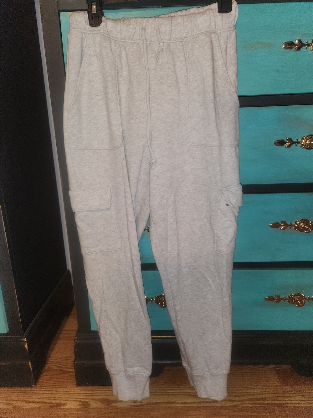 PINK Victoria's Secret Light Gray Cargo Joggers